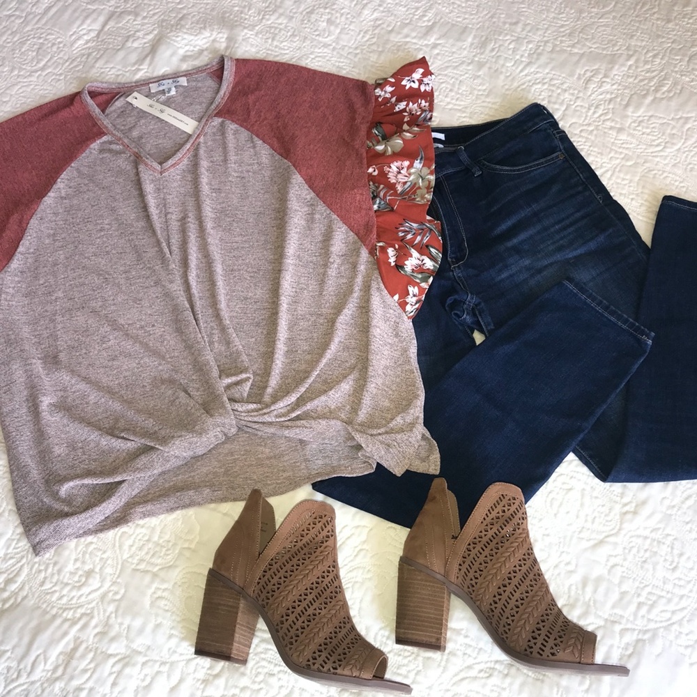 Boho NWT Plus Size Dark Coral Top! 🔥
